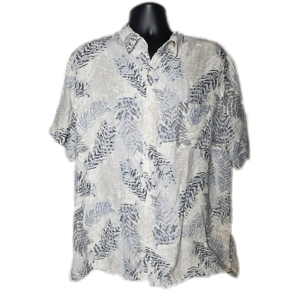 Tasso Elba Island Hawaiian Silk Linen Blend Shirt